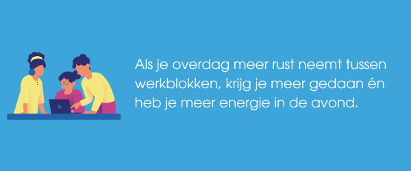Meer energie in de avond door Pomodoro Methode.